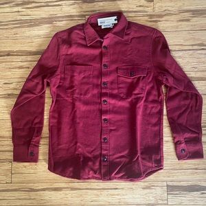 Taylor Stitch Crater shirt Cardinal Twill size 40
